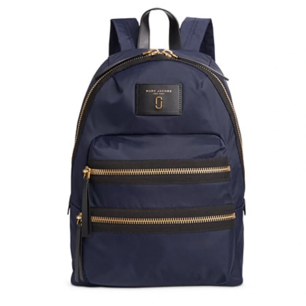 Marc Jacobs Nylon Biker Backpack - Navy Blue - Picture 1 of 5